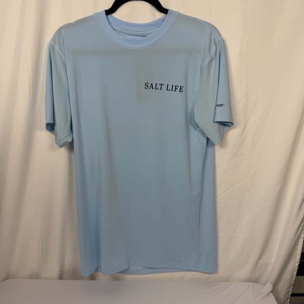 NWT Salt Life SLX UVapor Performance Marlin Tropical Graphic Pocket T-Shirt